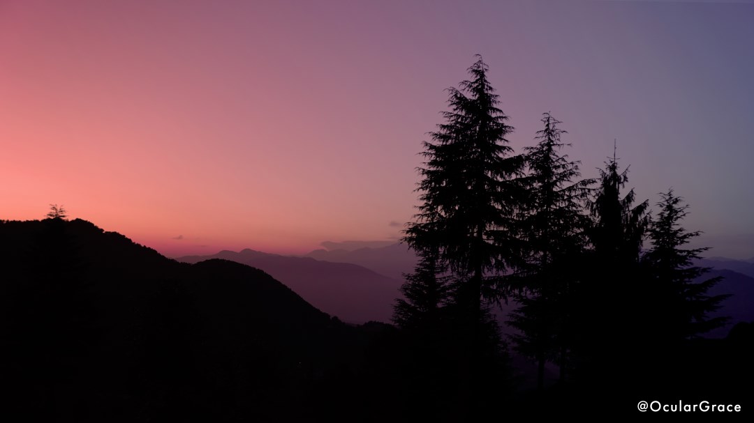 Pink Sunset Himalayas, India