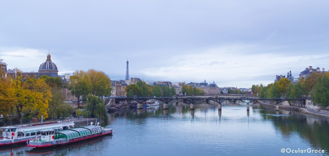 River in Paris with Eiffle Tower